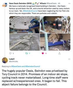 The NOasis is No Joke - screenshot of tweets
